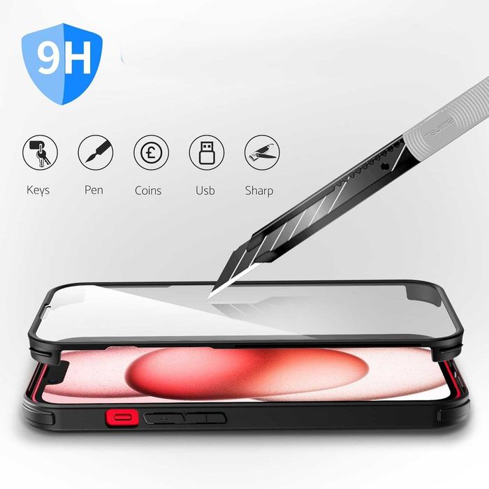 DOSNTO Dwustronne przezroczyste etui do iPhone 15 Plus (6,7")