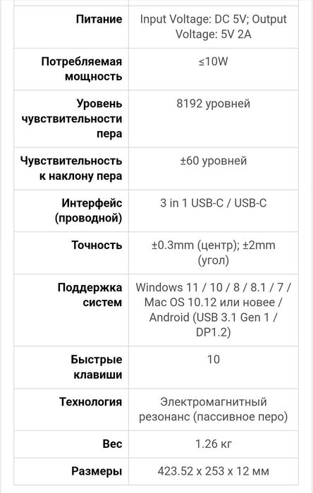 Графічний монітор HUION KAMVAS 16 (2021) - НОВИЙ СТАН