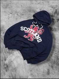 Bluza Scotland czerwona drip y2k streetwear roz L boxy