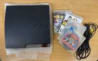 PS3. PlayStation 3 Slim + 4 диски