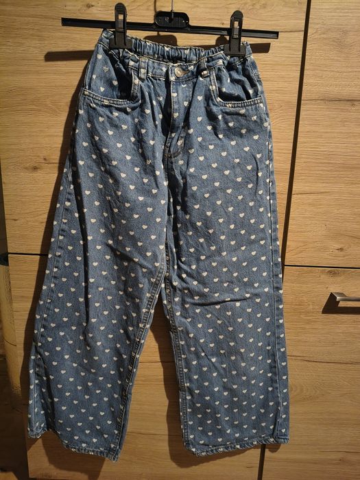 Szerokie spodnie dziewczęce 146