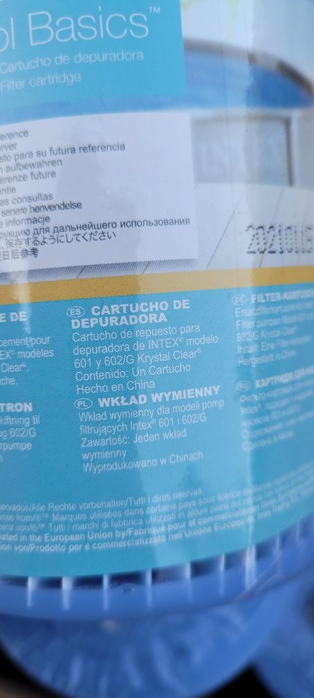 Intex typ H filtr do pompy basenowej zestaw 12szt Nowe