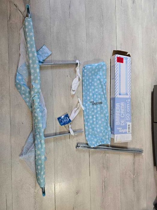 Asalvo zabezpieczająca barierka do łóżka składana 150 cm gwiazdki