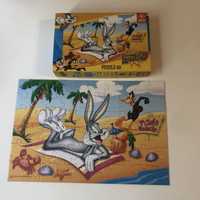 Puzzle Trefl 60 elementów Looney Tunes królik Baks i kaczor Dafi