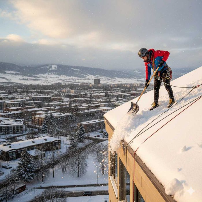 Alpinizm, Odśnieżanie,  montaż reklam,  odkurzanie hal, malowanie