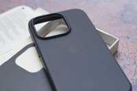Официальный кожаный чехол Leather Case iphone pro max magsafe