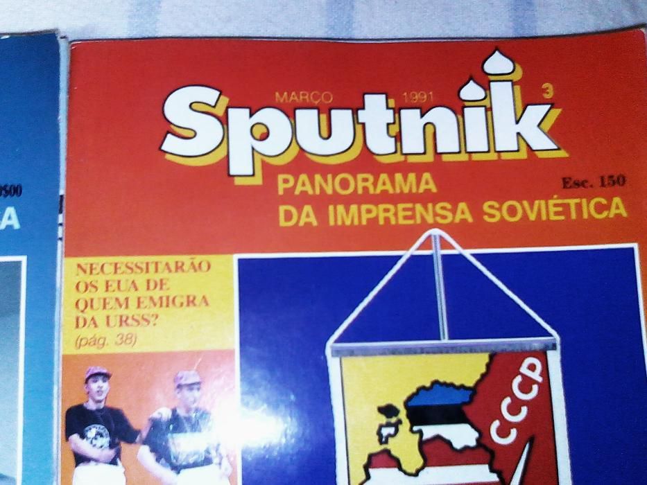Revistas Russa Sputnik de 1991 vintage