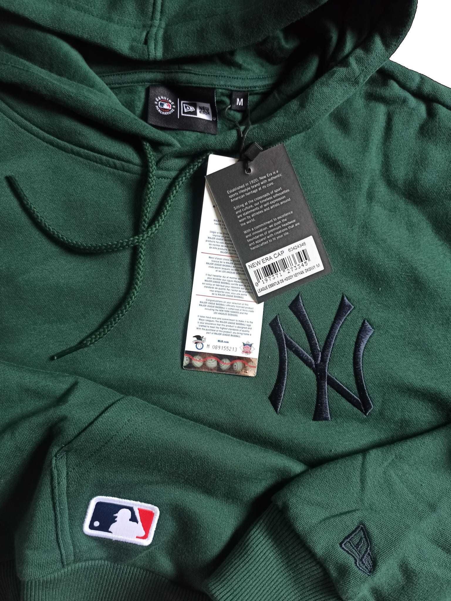 NOWA ORYGINALNA Bluza NEW ERA New York Yankees - ZIELONA rozm. M