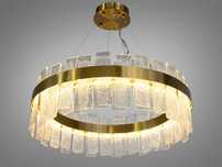 Вишукана кришталева LED люстра для зали, колір бронза, 140W 817/600BR