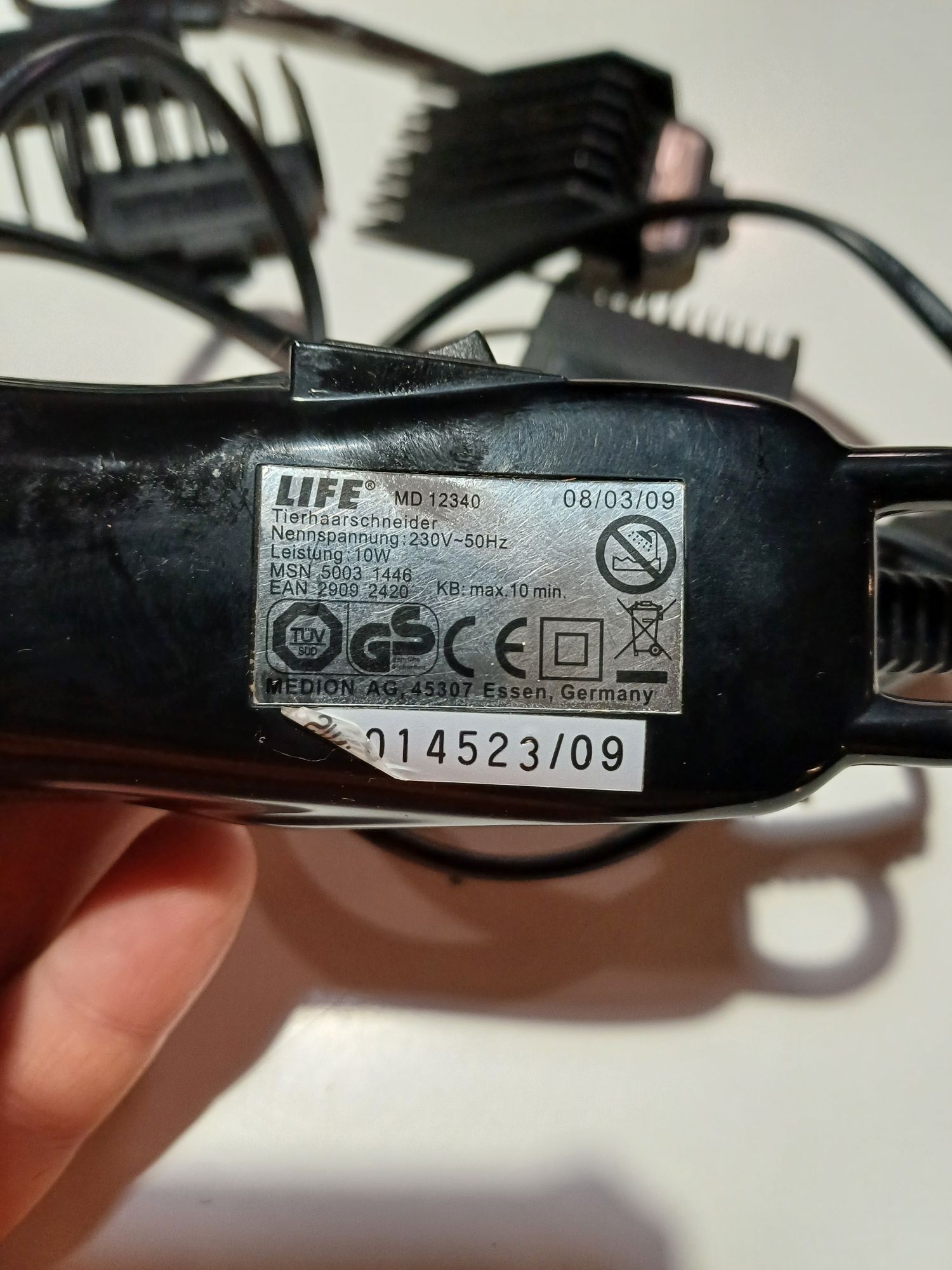 Maszynka do strzyzenia zwierzat LIFE MD 12340