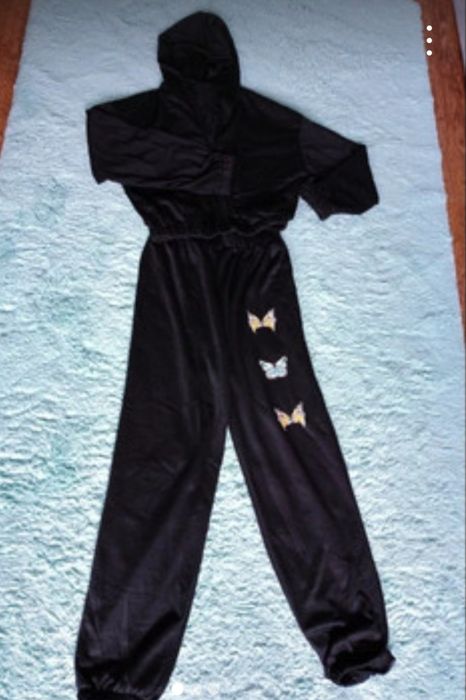 Zestaw dresy z Topem 152-158 czarny motyl