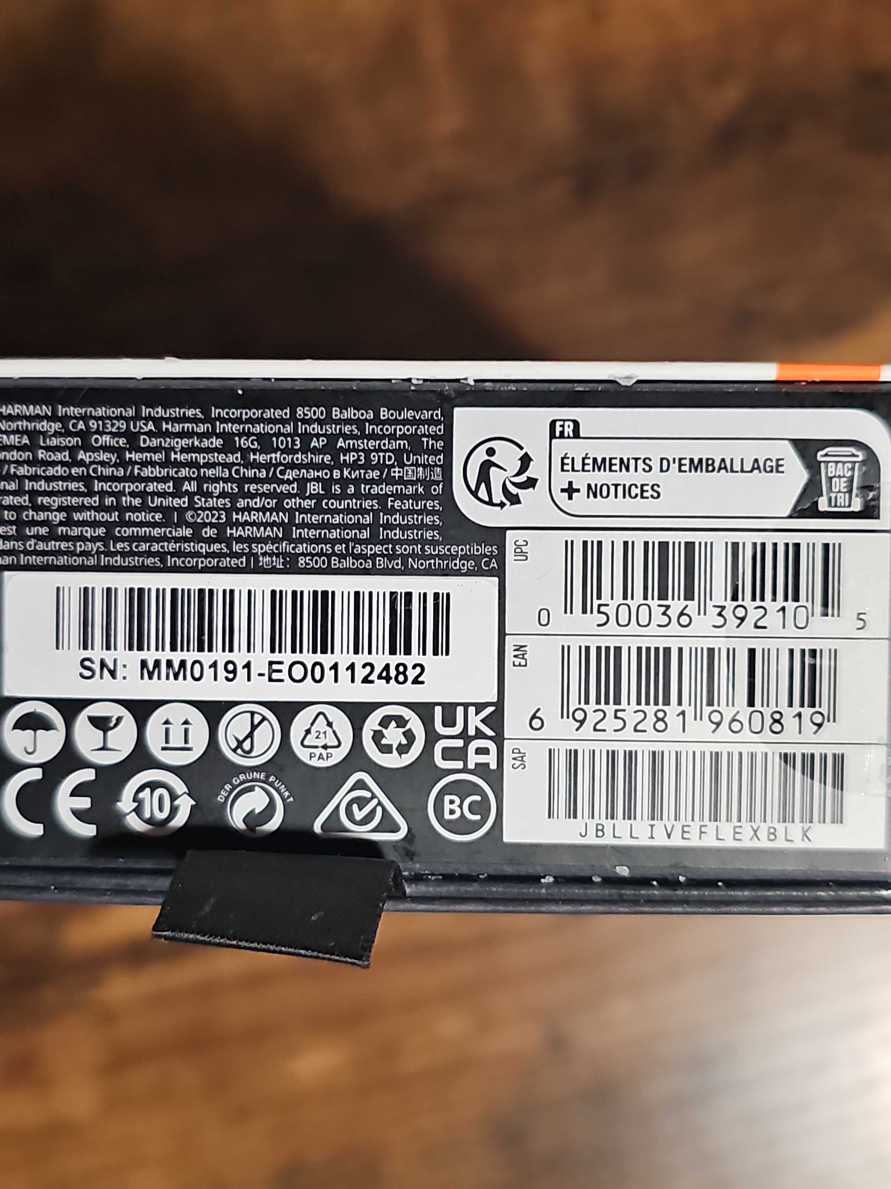 JBL Live Flex Czarne
Słuchawki Douszne, True Wireless