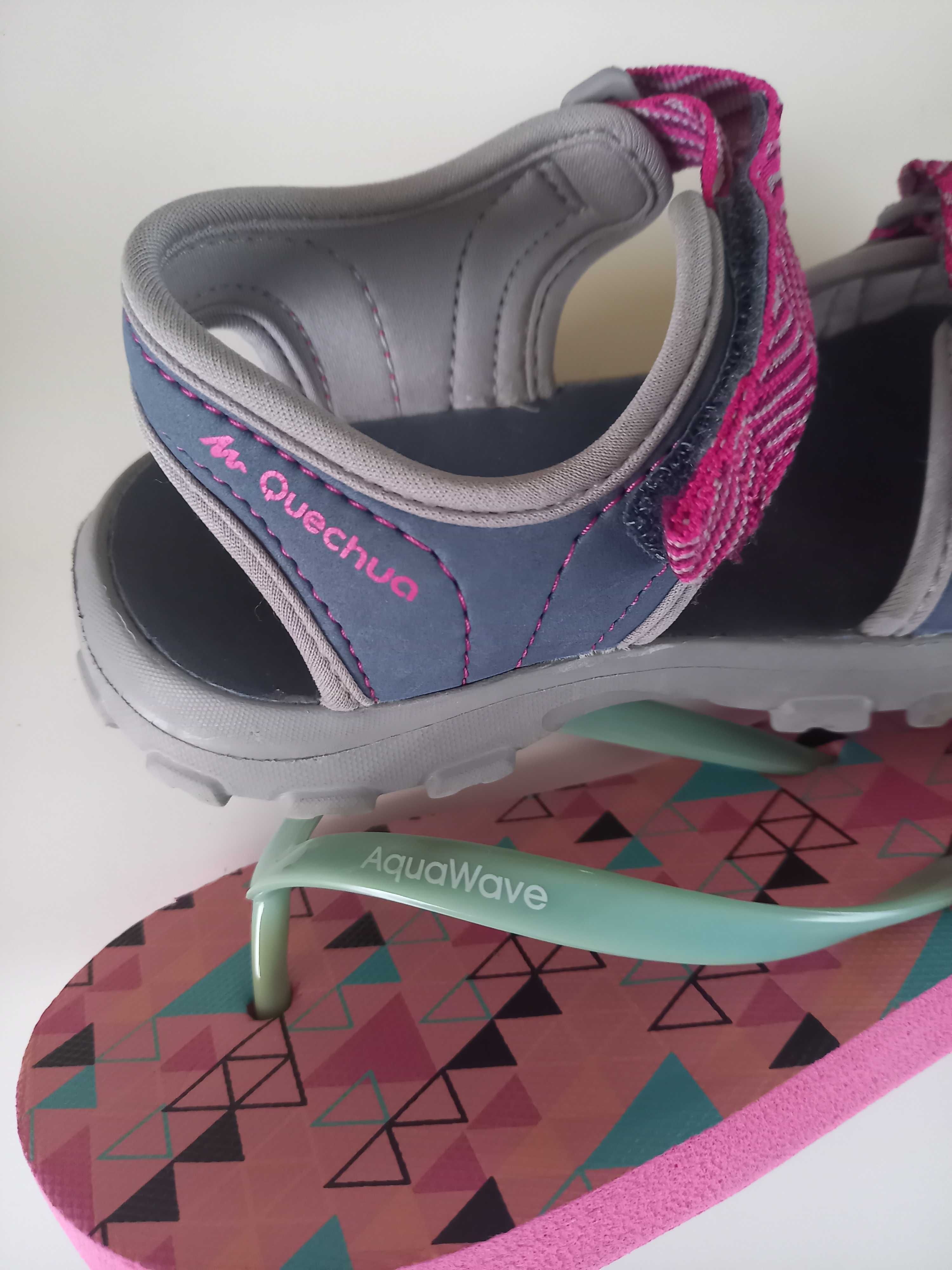 Sandałki Quechua 32 Decathlon + GRATIS klapki AquaWave