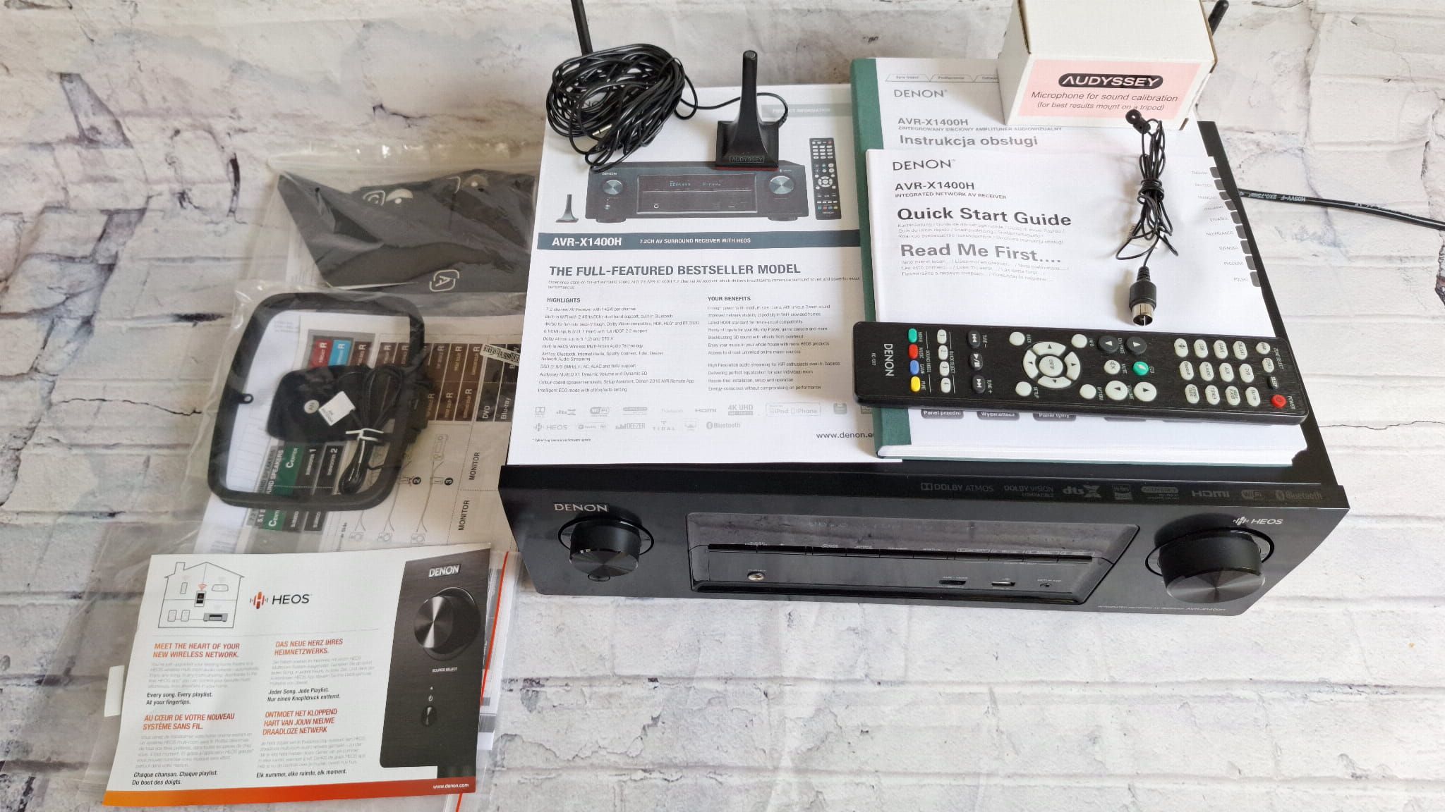 7.2 Denon AVR-X1400 Wi-Fi BT Heos Atmos ARC