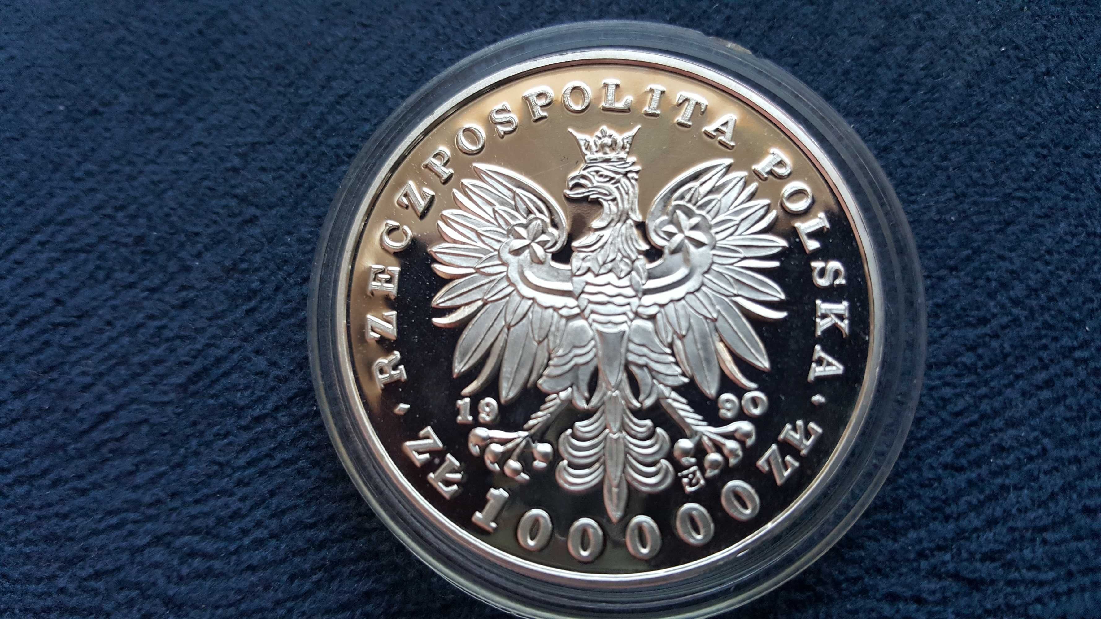 100 000 Złotych 1990  Kościuszko Tryptyk Srebro