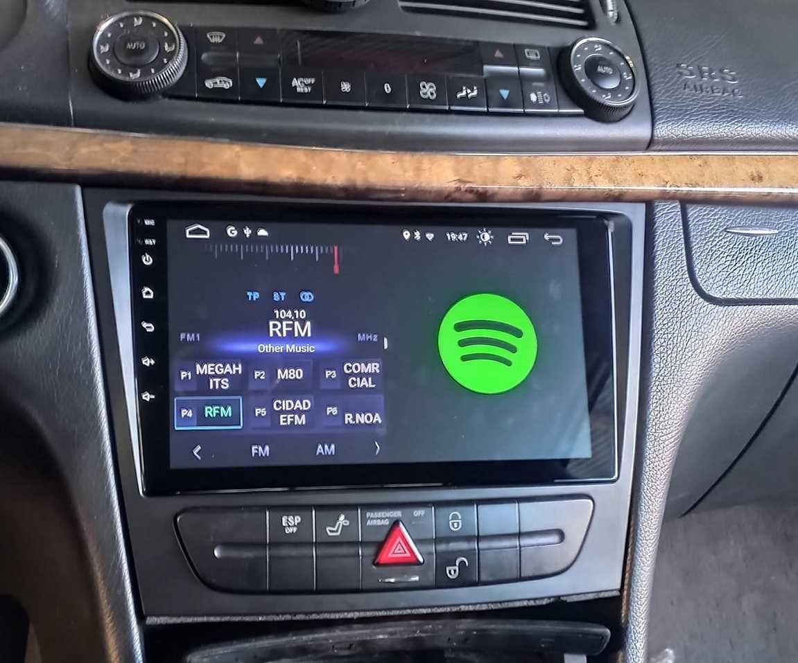 (NOVO) Rádio 2DIN 9" [4+32GB]• Mercedes Classe E (E220) • Android W211