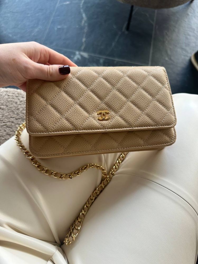 Сумка chanel woc шкіра ікра комплект бутика