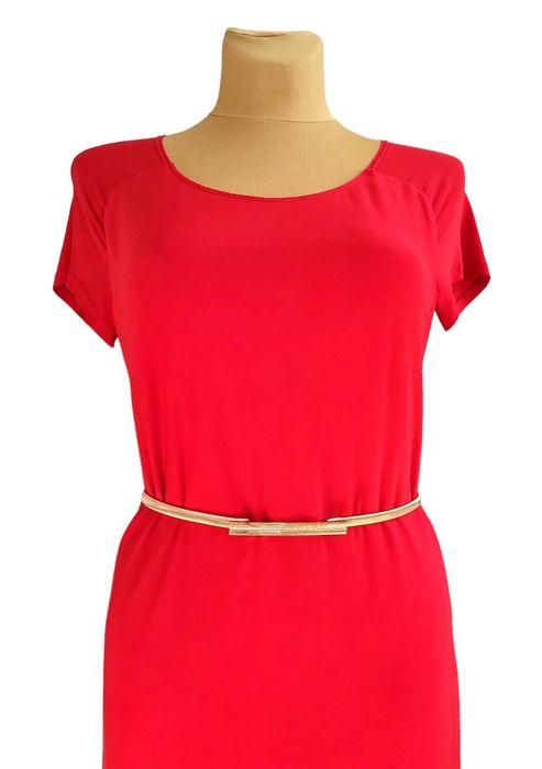 Pasek damski do sukienki sprężynka  złoty