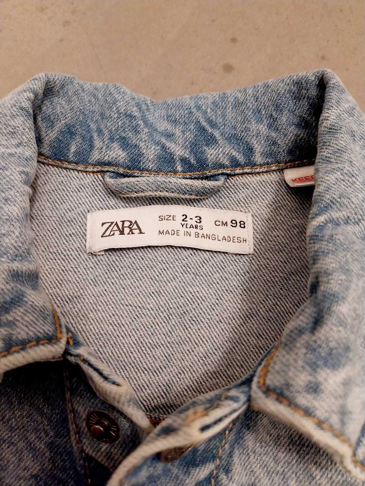 Kurtka jeansowa dla chłopca, rozmiar 98, firmy Zara