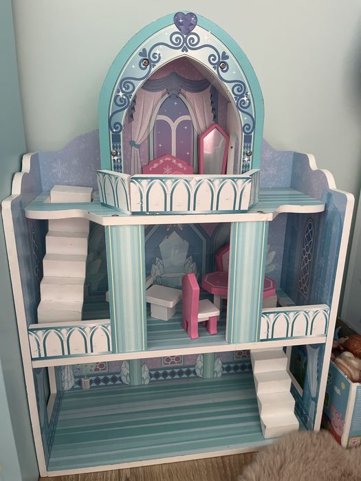 Drewniany Śnieżny Pałac Księżniczki + Meble ELEFUN