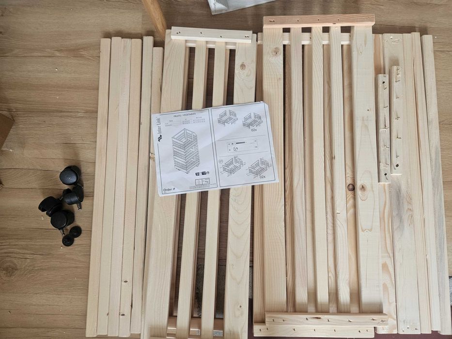 Regał Drewniany na Kółkach do Spiżarni i Kuchni Inter Link 79×30×80 cm