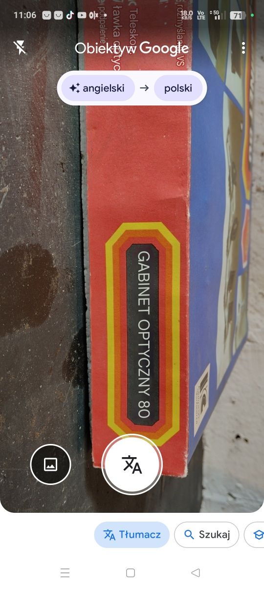 Optyk gabinet zabawka PRL