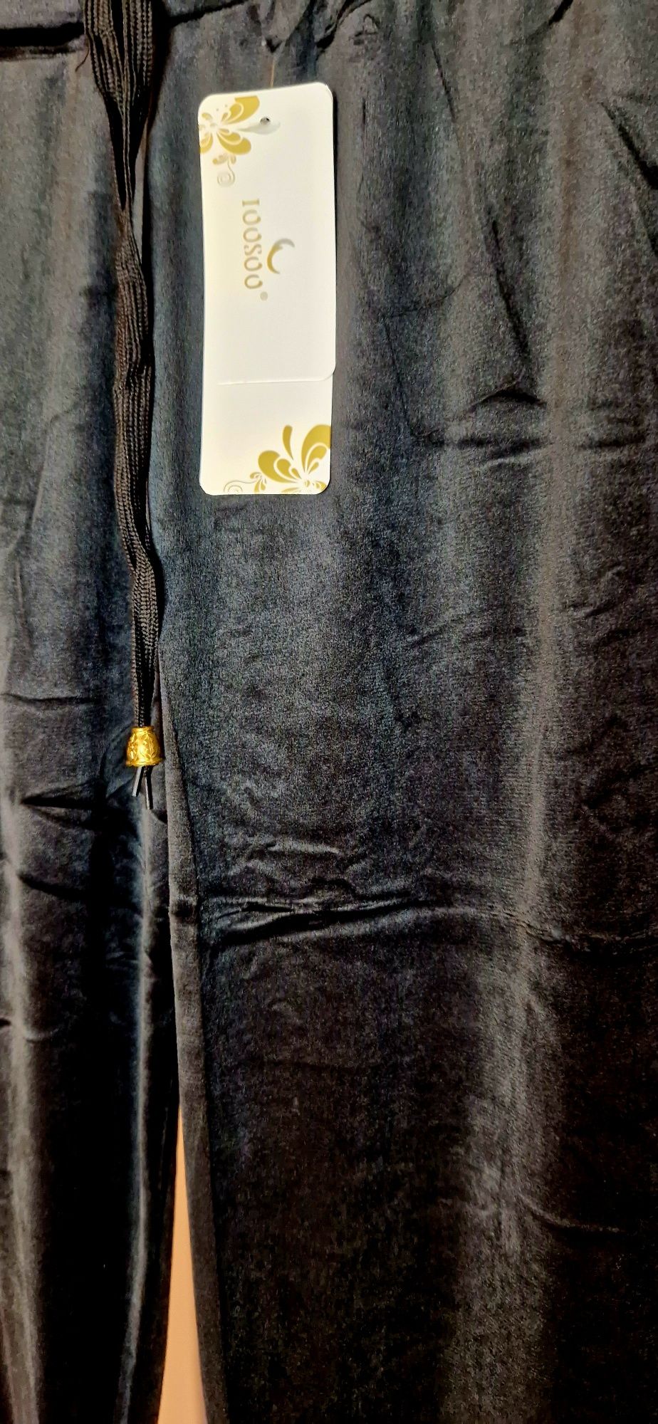 Spodnie welurowe czarne