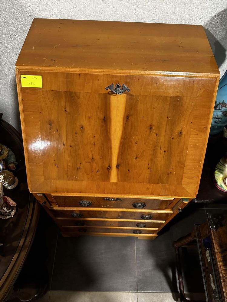 Sekretarzyk drewniany szafka z szufladami nie komoda 454