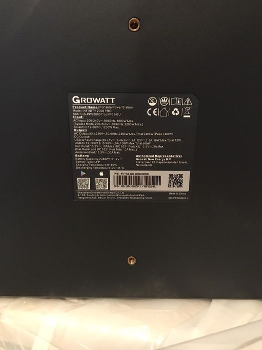 Зарядна станція Growatt Infinity 200 Pro0   2400 Вт  LiFePo4
