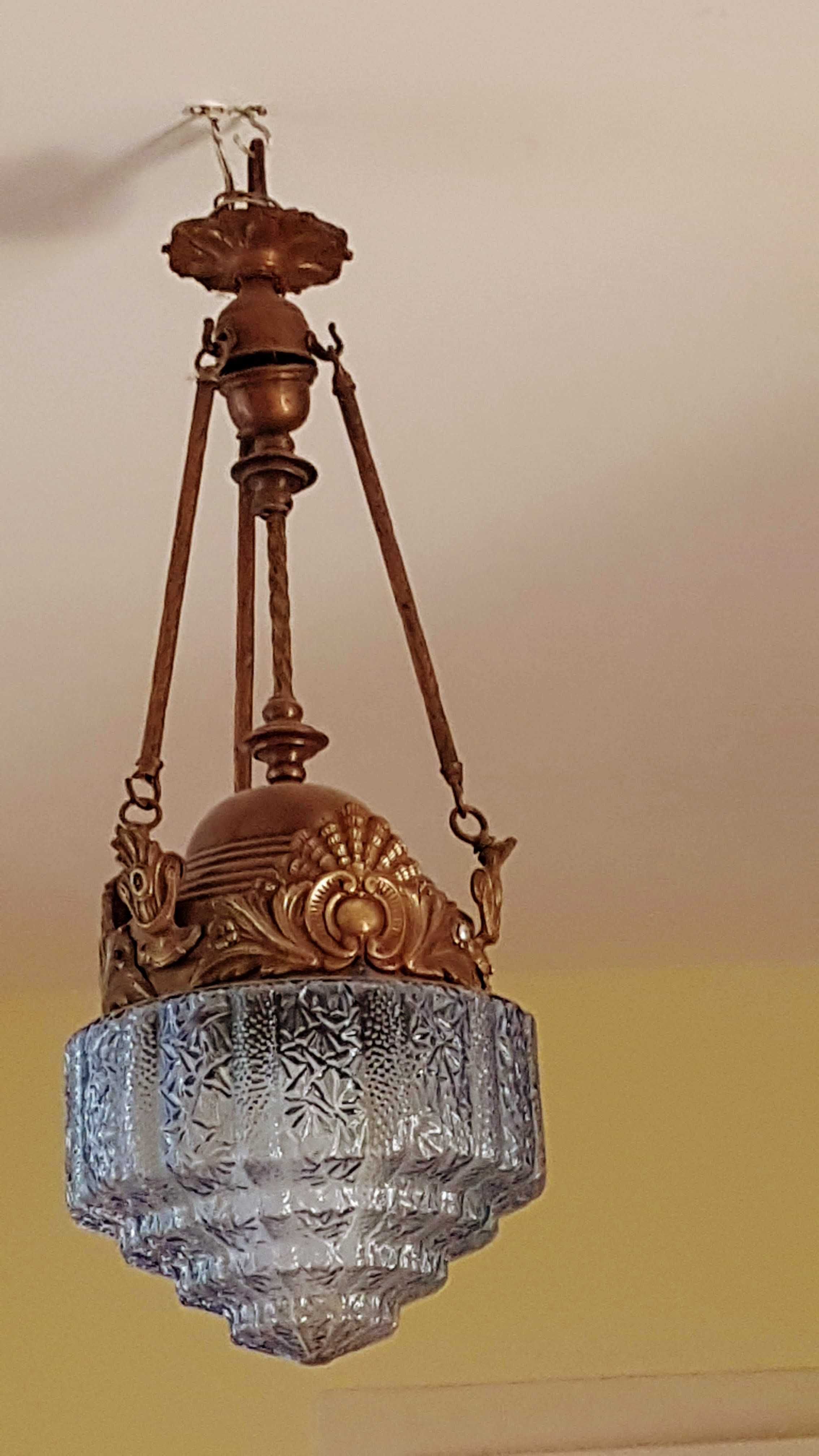 Antyczna lampa koniec XIX wieku, oryginal, braz, Francja