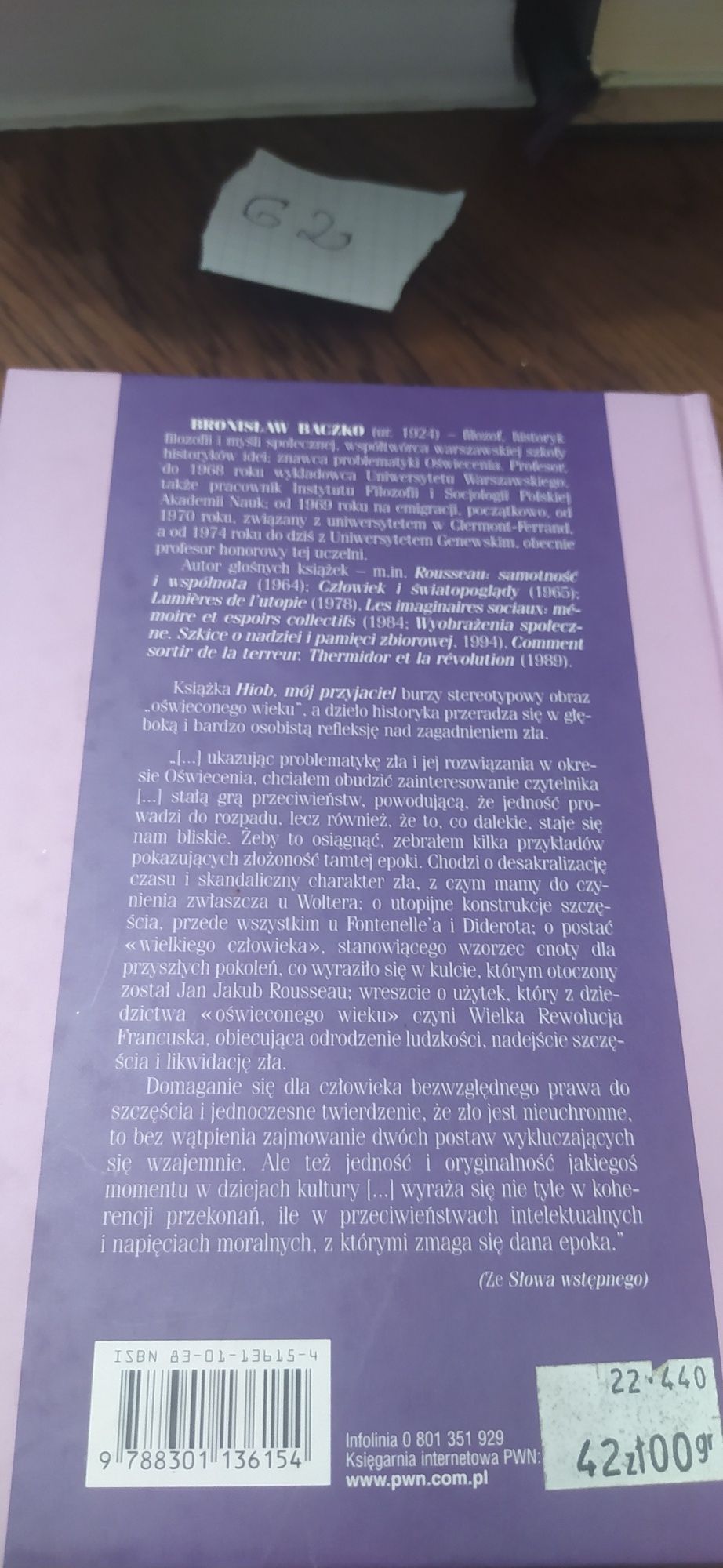 Bronisław Baczko Hiob, mój przyjaciel