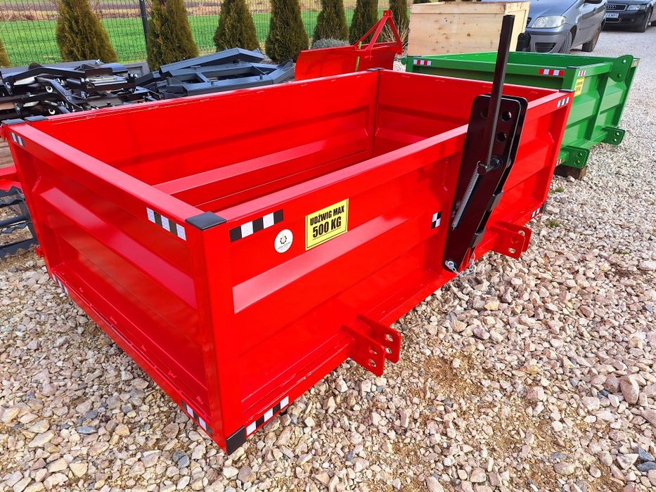 Skrzynia transportowa do ciągnika minitraktorka przyczepka zawieszana