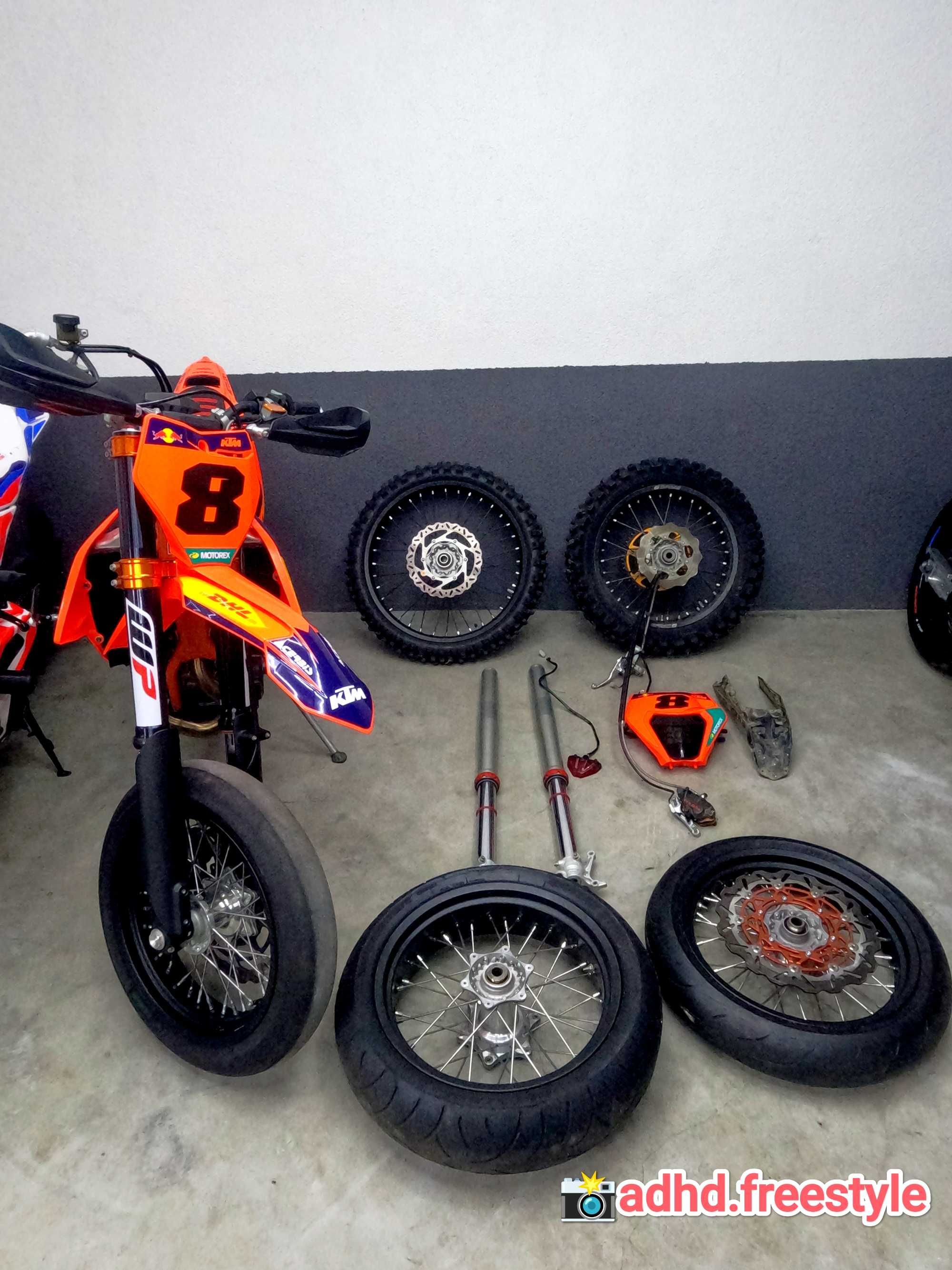 KTM exc 500 six days supermoto 450 enduro stunt tor zamiana 350