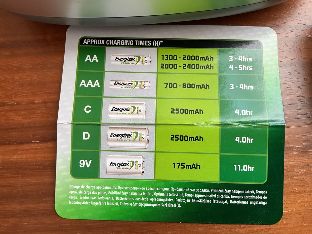 Carregador pilhas energizer