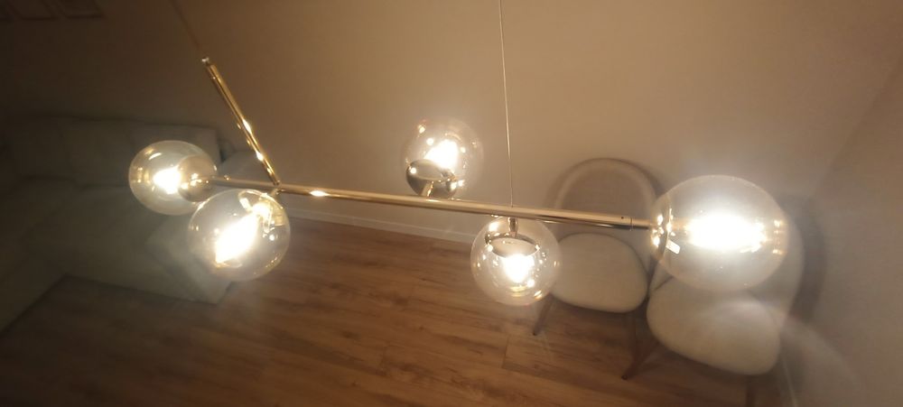 Nowa lampa sufitowa Dansa złota Alfa 63019