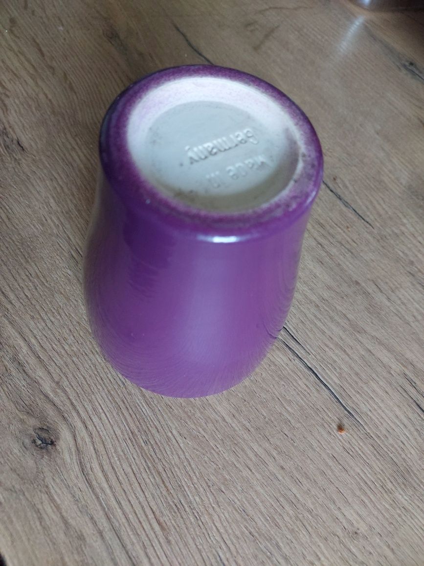 Osłonka na doniczkę doniczka ceramiczna fiolet mała
