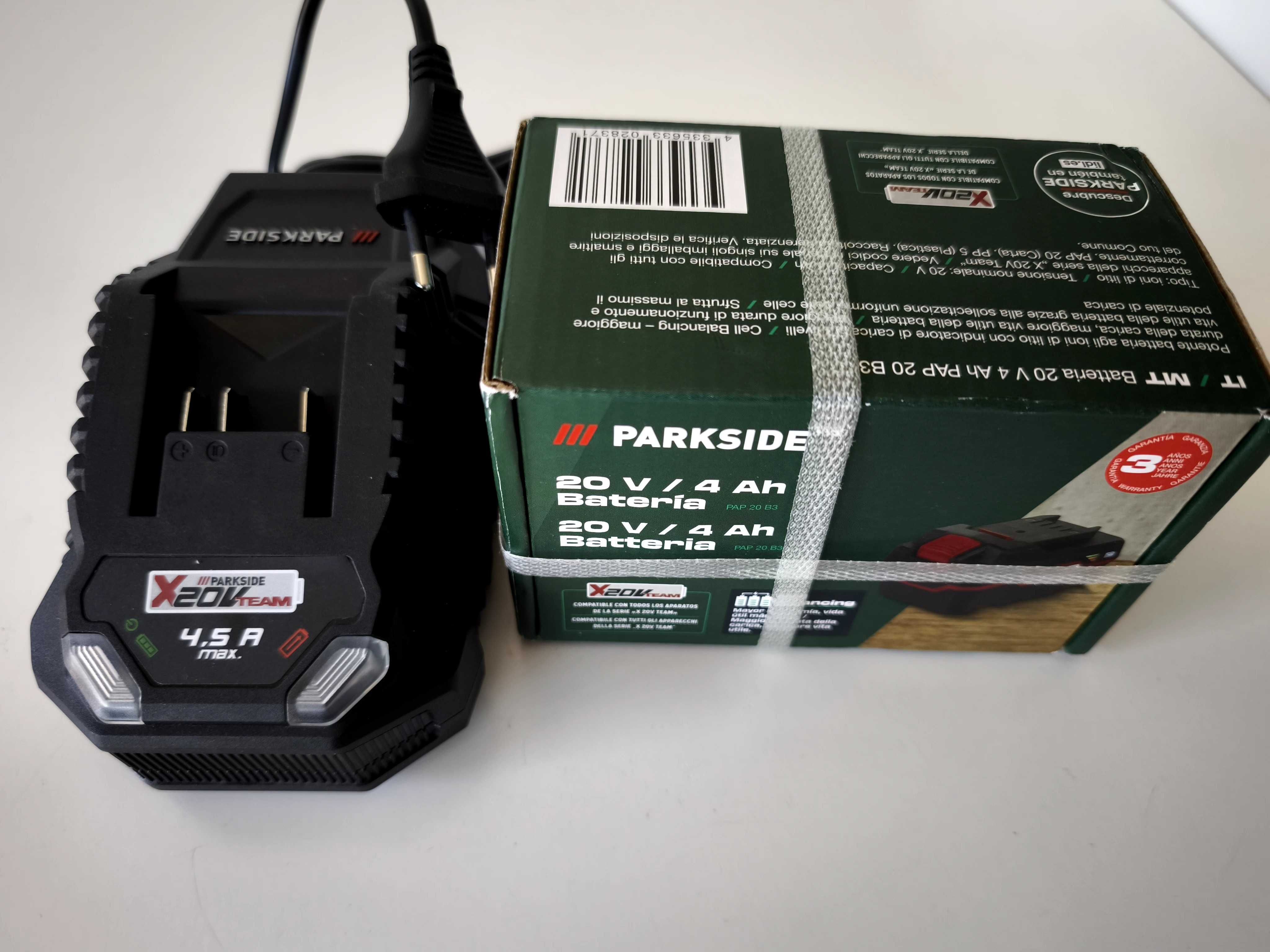 Pack bateria 4.0Ah + Carregador 4.5Ah Parkside