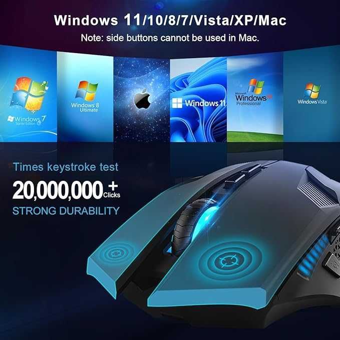 Bezprzewodowa mysz gamingowa Raptor 2.4g 4800DPi