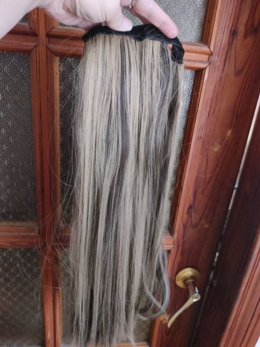 Хвост накладной термо  на заколке, липучке  55 см