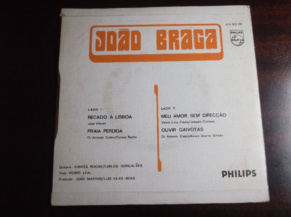 Vinyl vinil João Braga, single MONO # RARO #