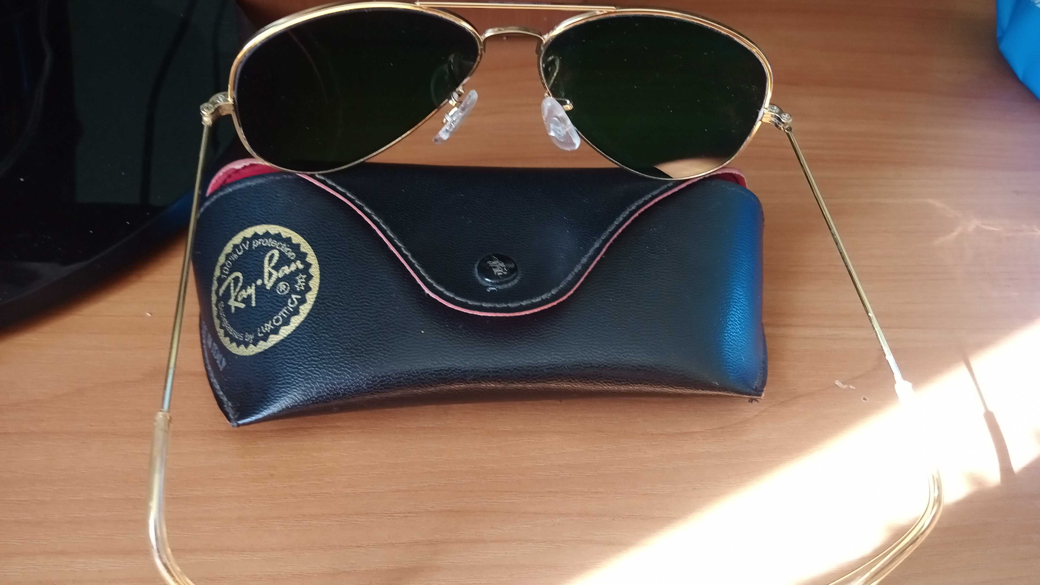 Ray Ban Gold Frame Aviator Gradient Lenses Sunglasses