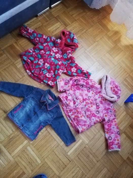 Trzy kurteczki dla dziewczynki w r 92/98
