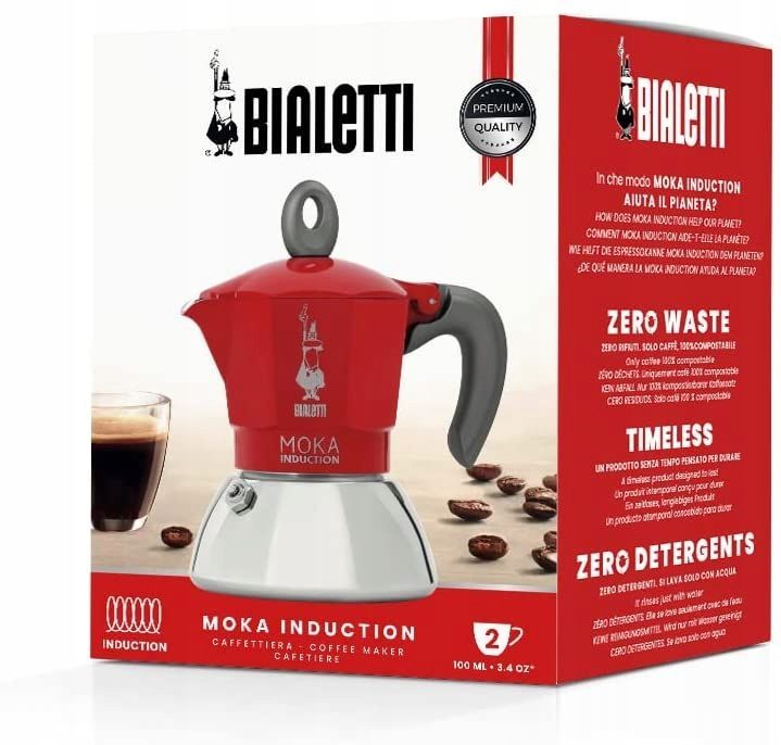 Kawiarka MOKA Induction II 2tz RED Bialetti indukcja