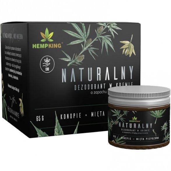 Naturalny dezodorant konopny w kremie z CBD Mięta pieprzowa HempKing
