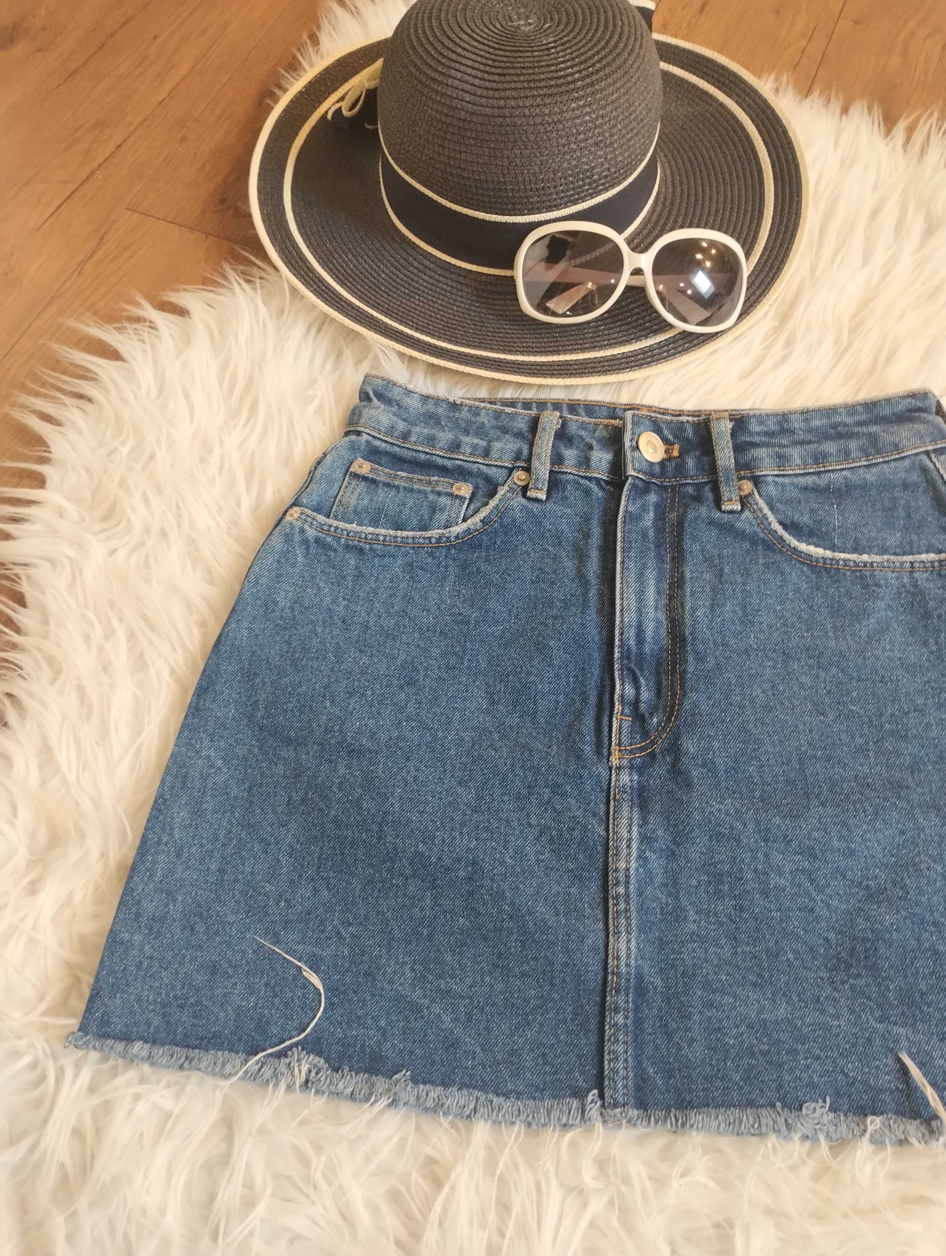 Spódniczka mini jeansowa ZARA XS