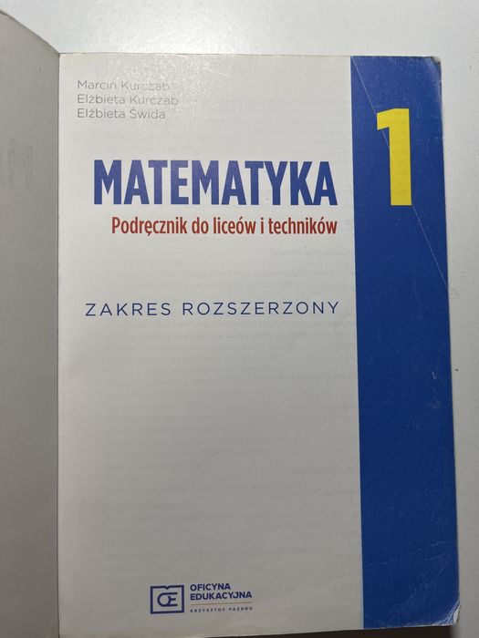 Podrecznik i zbior zadan z matematyki, klasa 1, wydawnictwo pazdro