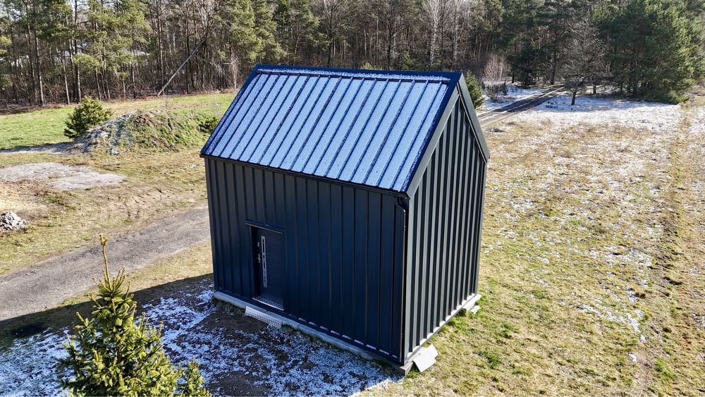 Dom modulowy 80m2, konstrukcja stalowa, plyta pir