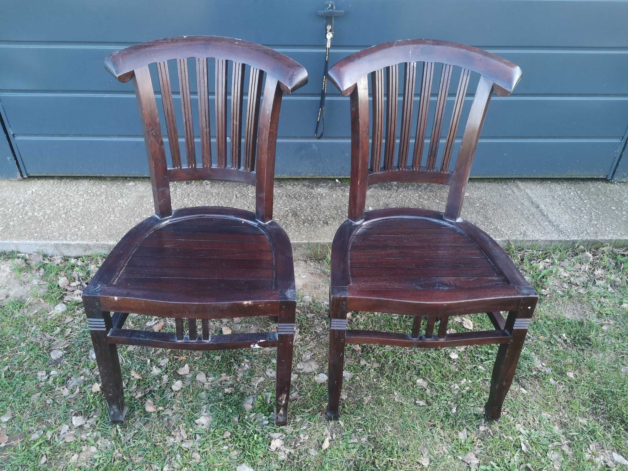 Dwa stare, drewniane krzesła(palisander) z 100% litego drewna