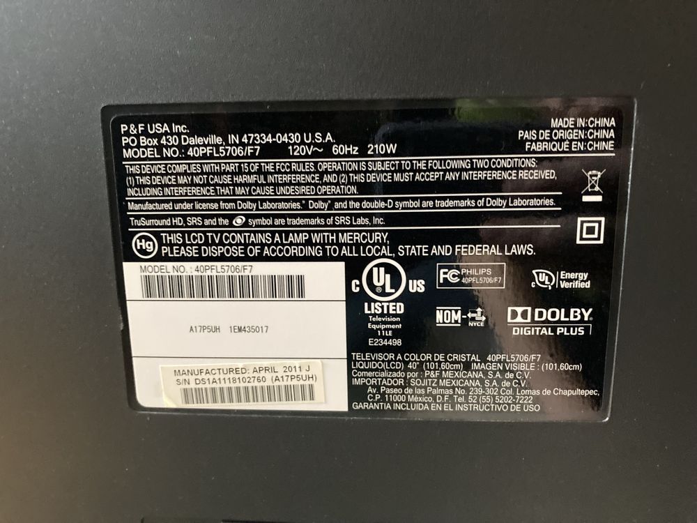 Philips 40PFL5706 (40")
