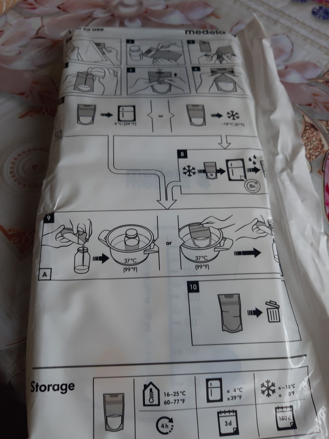 Пакеты для хранения грудного молока.